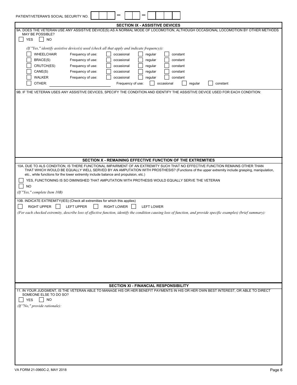 VA Form 21-0960C-2 - Fill Out, Sign Online and Download Fillable PDF ...