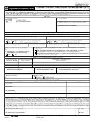 VA Form 26-6382 Statement of Purchaser or Owner Assuming Seller&#039;s Loan