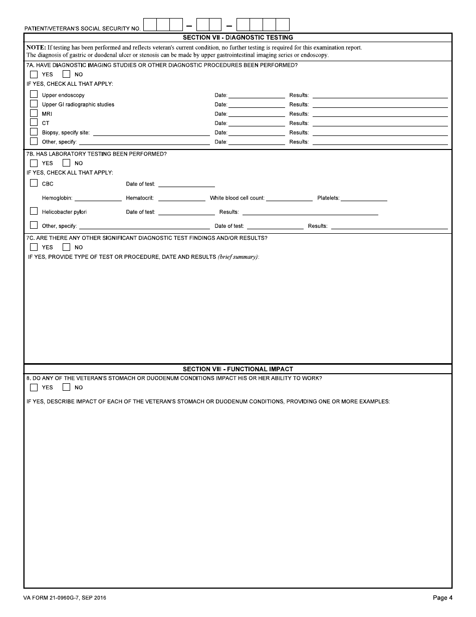 VA Form 21-0960G-7 - Fill Out, Sign Online and Download Fillable PDF ...