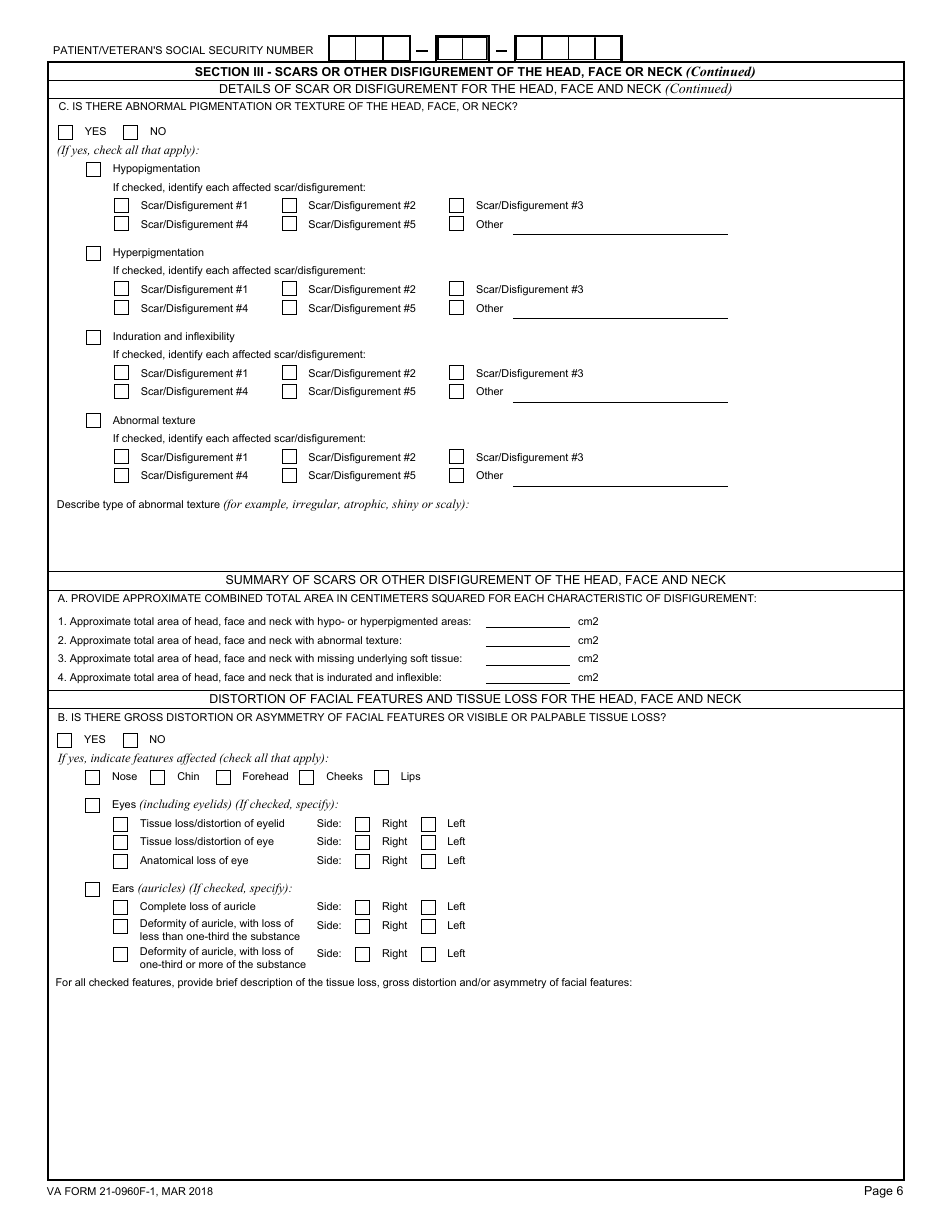 VA Form 210960F1 Fill Out, Sign Online and Download Fillable PDF