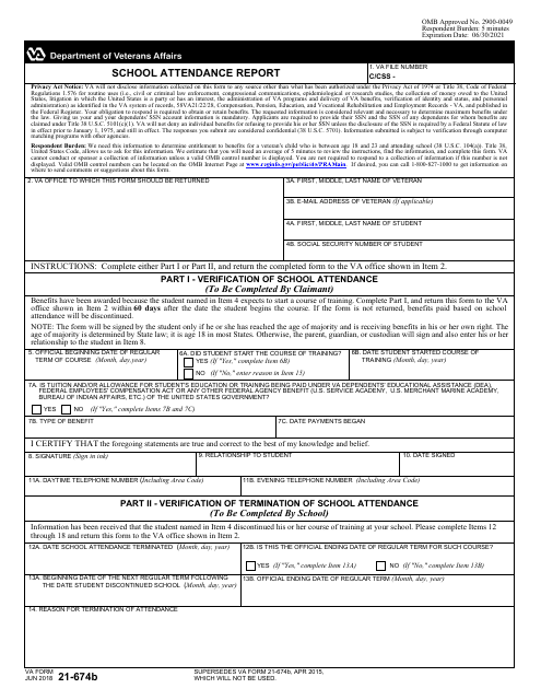 VA Form 21-674B  Printable Pdf