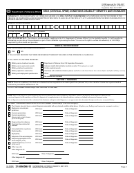 VA Form 21-0960M-13 Neck (Cervical Spine) Conditions Disability Benefits Questionnaire
