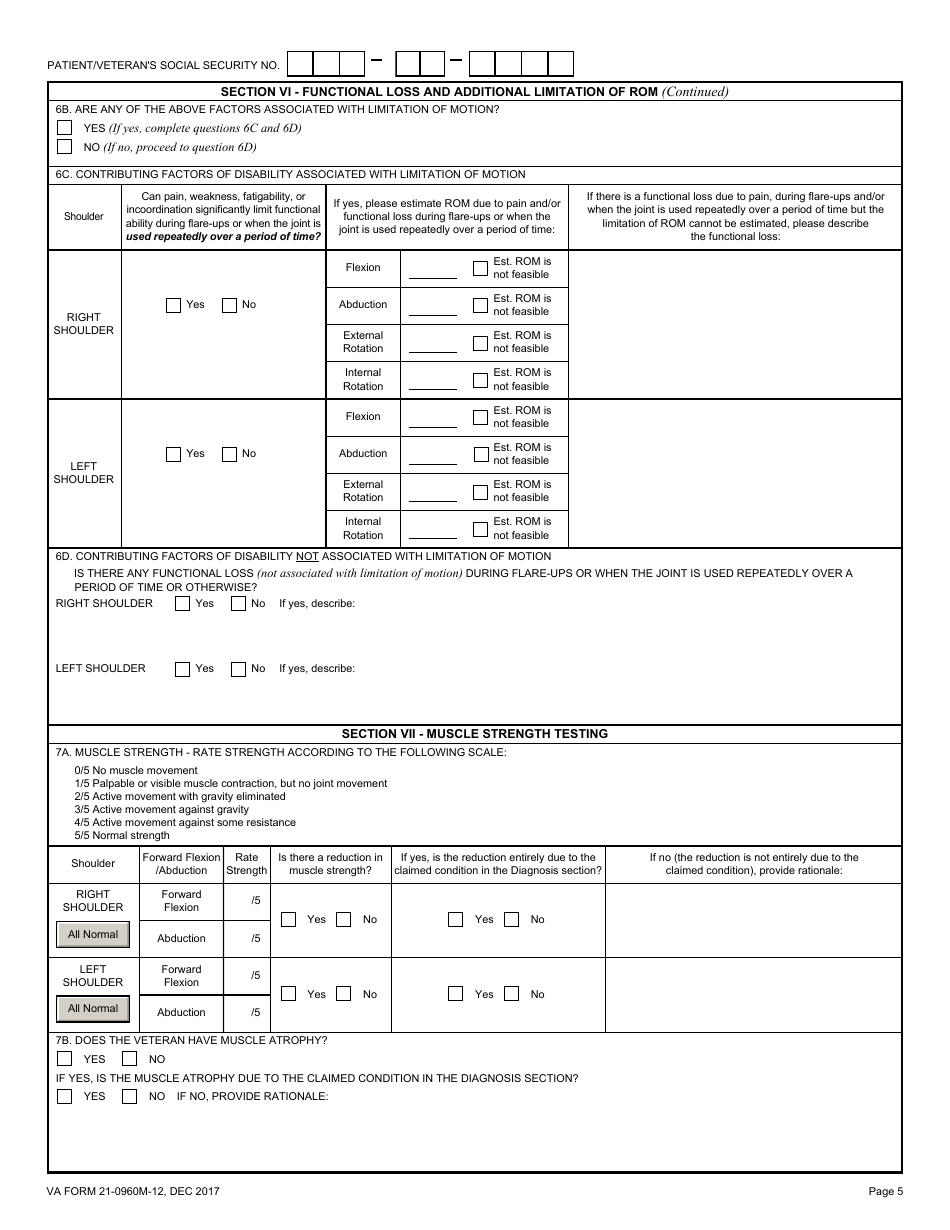 VA Form 21-0960M-12 - Fill Out, Sign Online and Download Fillable PDF ...