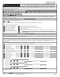 Document preview: VA Form 21-0960M-8 Hip and Thigh Conditions Disability Benefits Questionnaire
