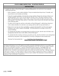 VA Form 10-3567 State Home Inspection - Staffing Profile, Page 2