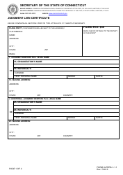 Form UJPERS-1-1.1 &quot;Judgment Lien Certificate&quot; - Connecticut