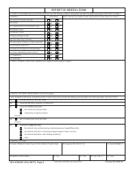 NSCADM Form 001 Cadet Application - Report of Medical Exam (Pages 5 Through 6), Page 2