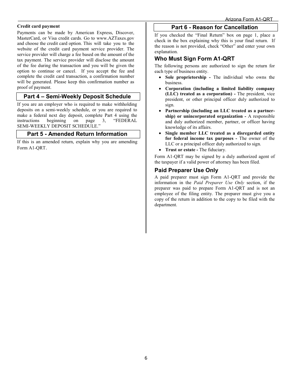 Arizona Form A1 Qrt Ador10888 Fill Out Sign Online And Download Fillable Pdf Arizona 6813