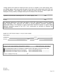 Form DCC-157 Certified Family Child-Care Home Central Registry Check - Kentucky, Page 2