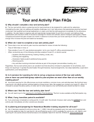 Tour and Activity Plan - Boy Scouts of America, Page 3