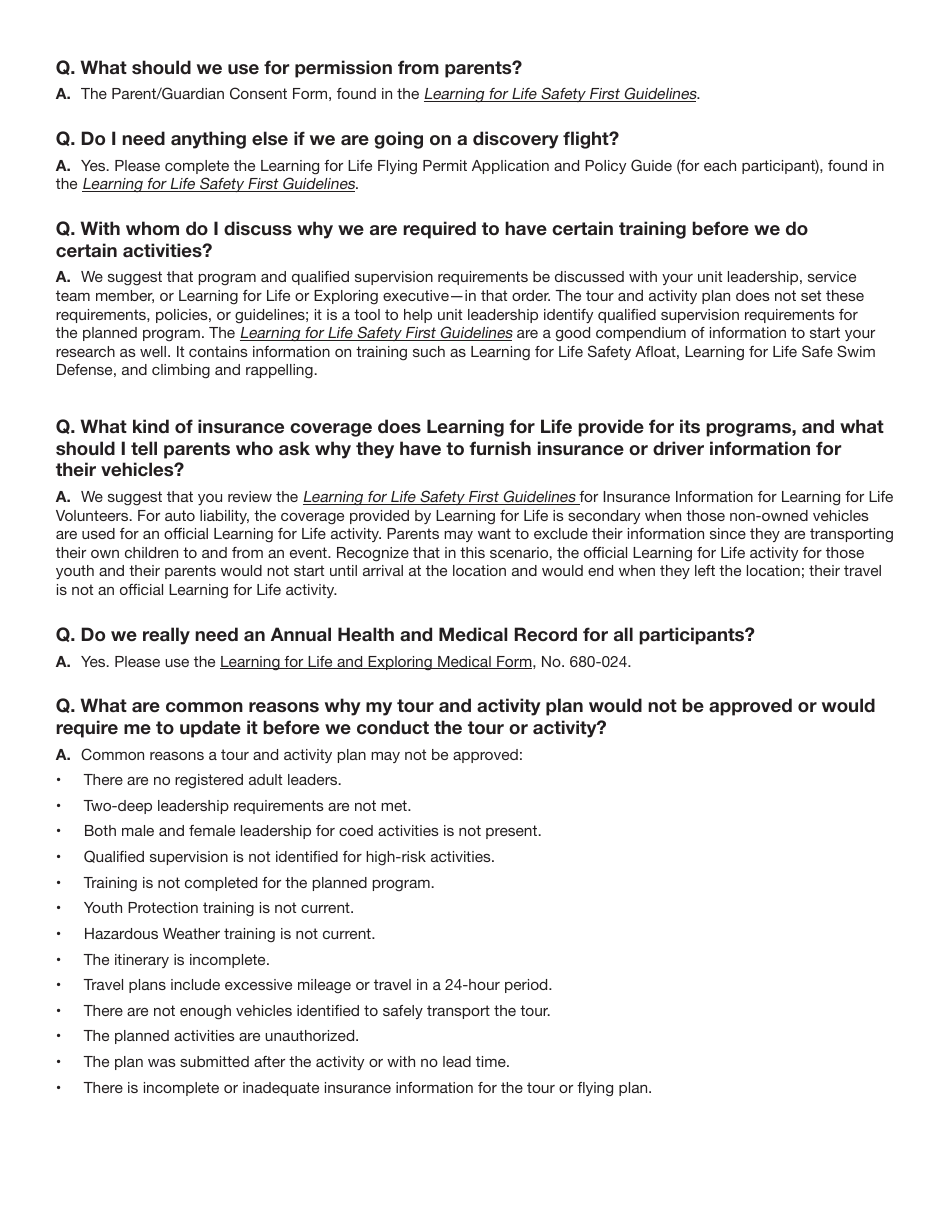 Tour and Activity Plan - Boy Scouts of America, Page 4