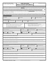 Document preview: NSCADM Form 001 Cadet Application - Medical History Supplemental (Pages 7 Through 8)