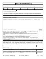 NSCADM Form 001 Cadet Application - Medical History Supplemental (Pages 7 Through 8), Page 2