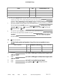 Form IFP102 Affidavit for Proceeding in Forma Pauperis - Minnesota, Page 2
