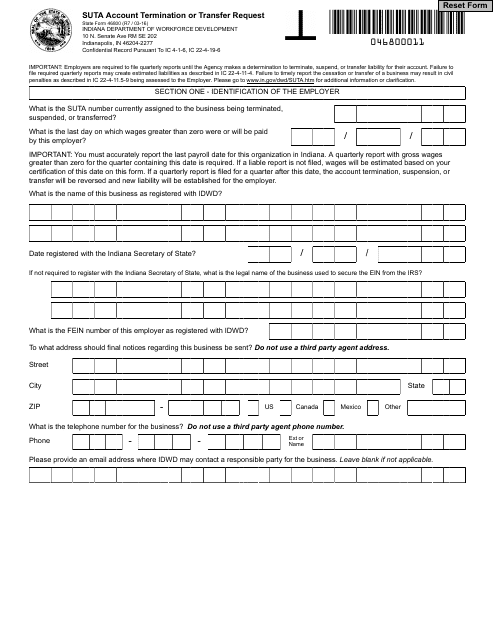 State Form 46800  Printable Pdf