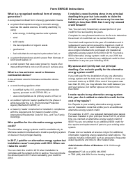 Form ENRG-B Alternative Energy System Credit - Montana, Page 3