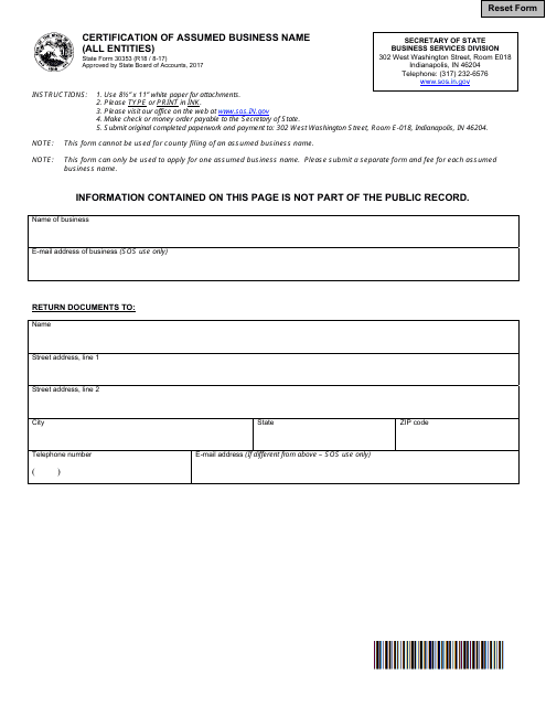 Form 30353  Printable Pdf