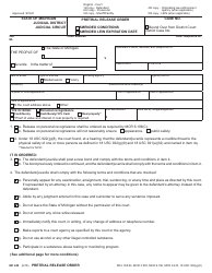 Document preview: Form MC240 Pretrial Release Order - Michigan