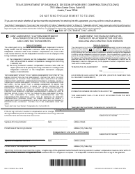 Form DWC83 &quot;Agreement for Certain Building and Construction Workers&quot; - Texas