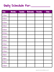 Homeschooling Daily Schedule Templates, Page 3