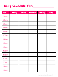 Homeschooling Daily Schedule Templates, Page 4