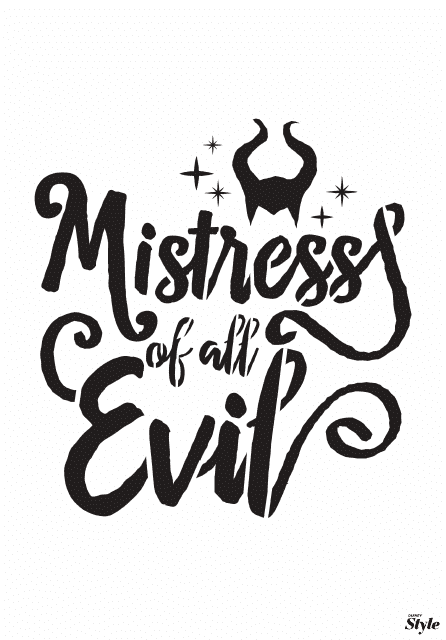 Mistress of All Evil Halloween Poster Template
