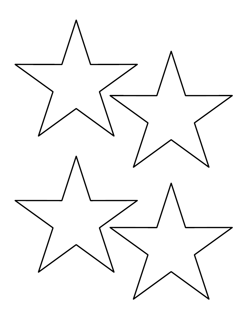 4-inch Star Templates - Free Printable for Crafts and Decorations