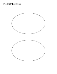 &quot;5 Inch X 3.125 Inch Oval Templates&quot;