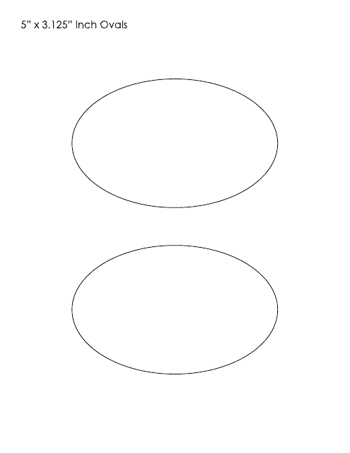 &quot;5 Inch X 3.125 Inch Oval Templates&quot; Download Pdf