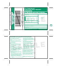 PS Form 3800 Certified Mail Receipt