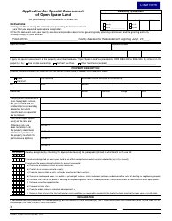 Form 150-310-106 Application for Special Assessment of Open Space Land - Oregon