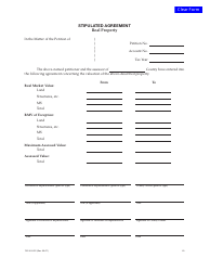 Document preview: Form 150-303-055 Stipulated Agreement - Real Property - Oregon