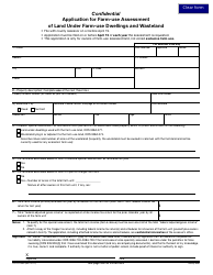 Document preview: Form 150-310-068 Confidential Application for Farm-Use Assessment of Land Under Farm-Use Dwellings and Wasteland - Oregon