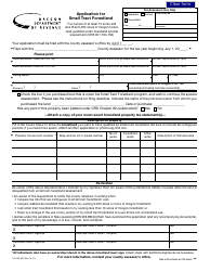 Document preview: Form 150-390-001 Application for Small Tract Forestland - Oregon