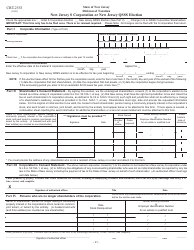 Document preview: Form CBT-2553 New Jersey S Corporation or New Jersey Qsss Election - New Jersey