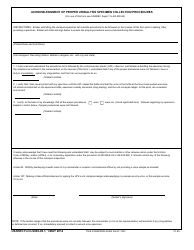 Document preview: USAREC Form S600-85.1 Acknowledgement of Proper Urinalysis Specimen Collection Procedures