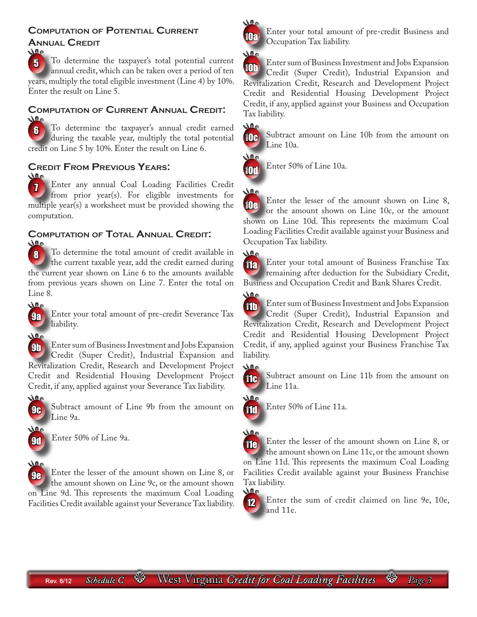 Schedule CL Credit for Coal Loading Facilities - West Virginia, Page 6