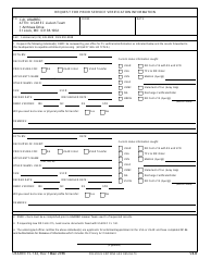 USAREC Form FL142 Request for Prior Service Verification Information