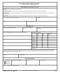 Document preview: USAREC Form 27-2.2 Outside Employment Permission Request