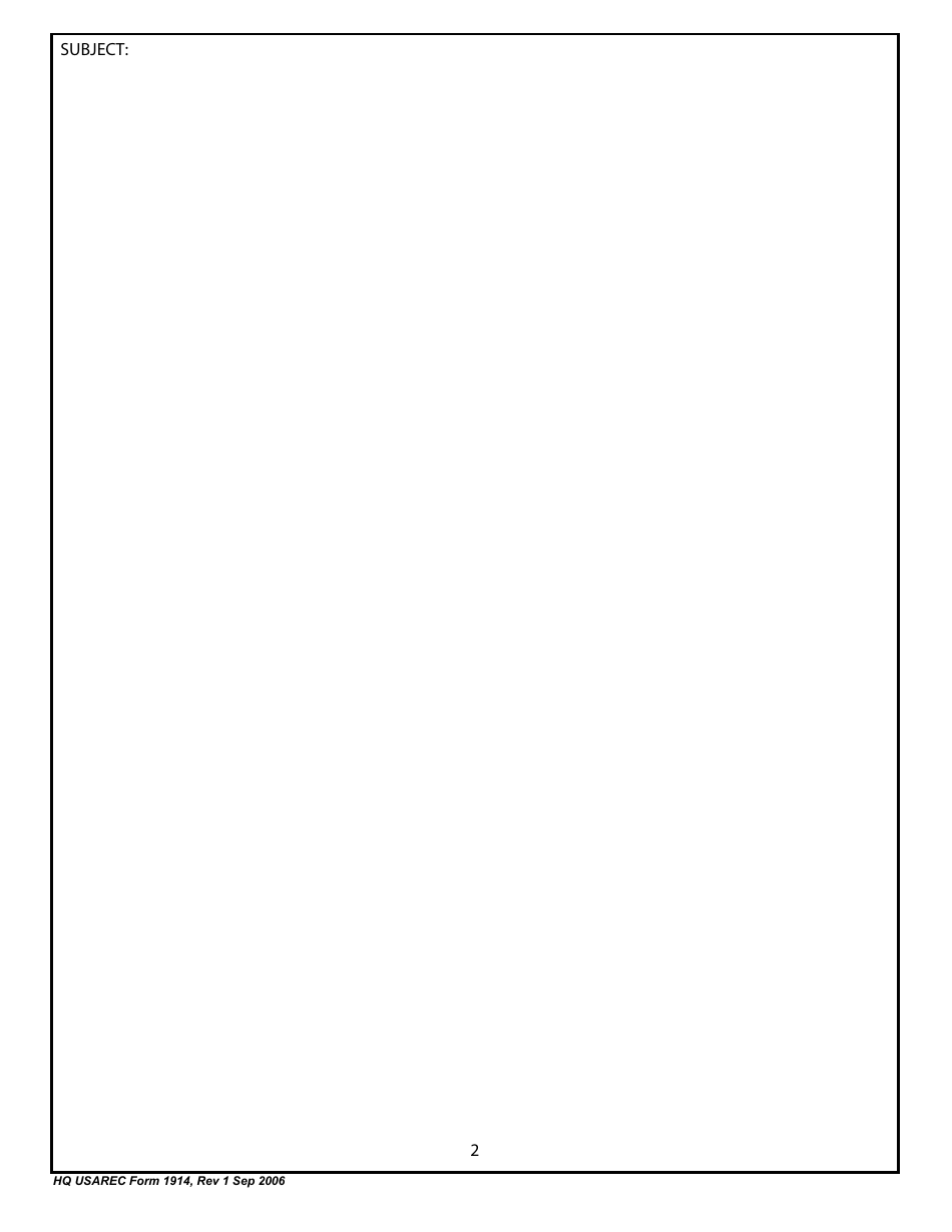 HQ USAREC Form 1914 Cg Command Policy, Page 2