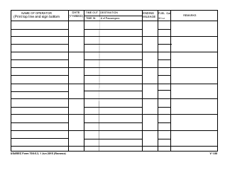 USAREC Form 700-5.3 Motor Vehicle Usage Record, Page 2