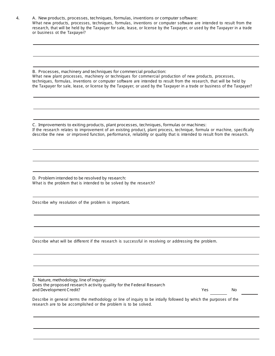 Form WV / SRDTC-A Application for West Virginia Strategic Research and Development Tax Credit for Qualified Expenditures and Qualified Investments Placed in Service on or After January 1, 2003 - West Virginia, Page 2