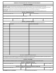 Document preview: HQ USAREC Form 3.4 Warrant Officer Board Wait Period Exception Request