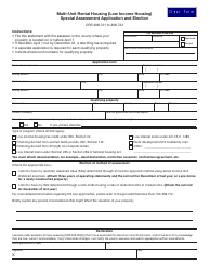 Form 150-310-090 Multi-Unit Rental Housing Special Assessment Application and Election Form - Oregon