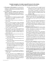 Form 150-310-091 Application for Funded Property Tax Exemption - Oregon, Page 2