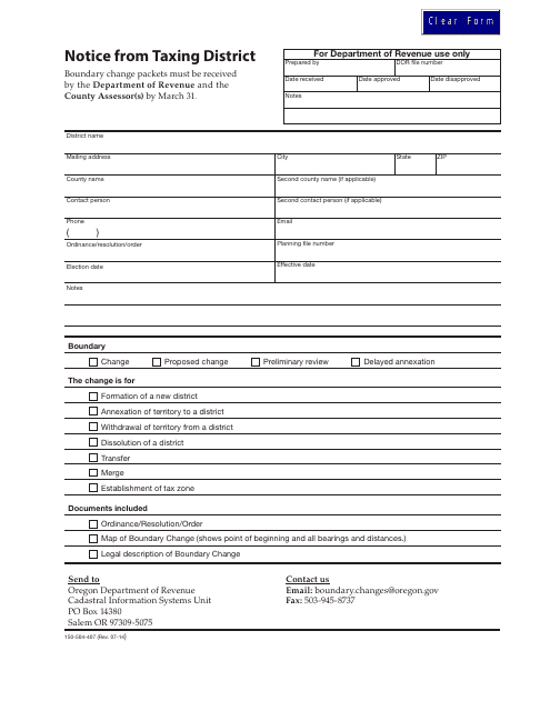 Form 150-504-407  Printable Pdf