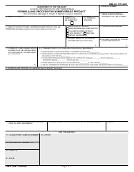 TTB Form 5154.1 &quot;Formula and Process for Nonbeverage Product&quot;