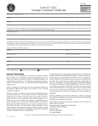 Document preview: Form ST-12EC Exempt Container Certificate - Massachusetts