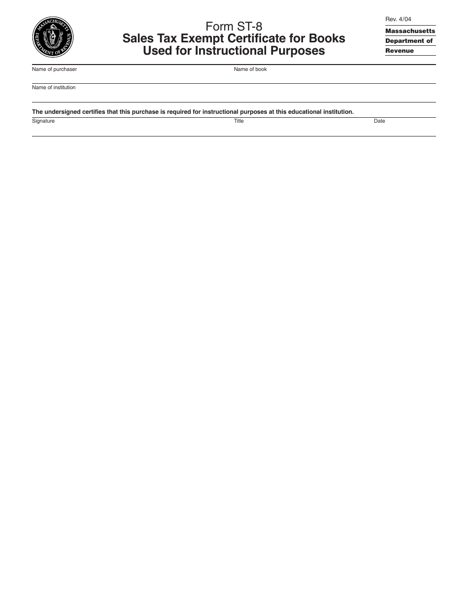 Form ST8 Fill Out, Sign Online and Download Printable PDF