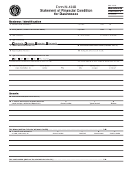 Form M-433B &quot;Statement of Financial Condition for Businesses&quot; - Massachusetts